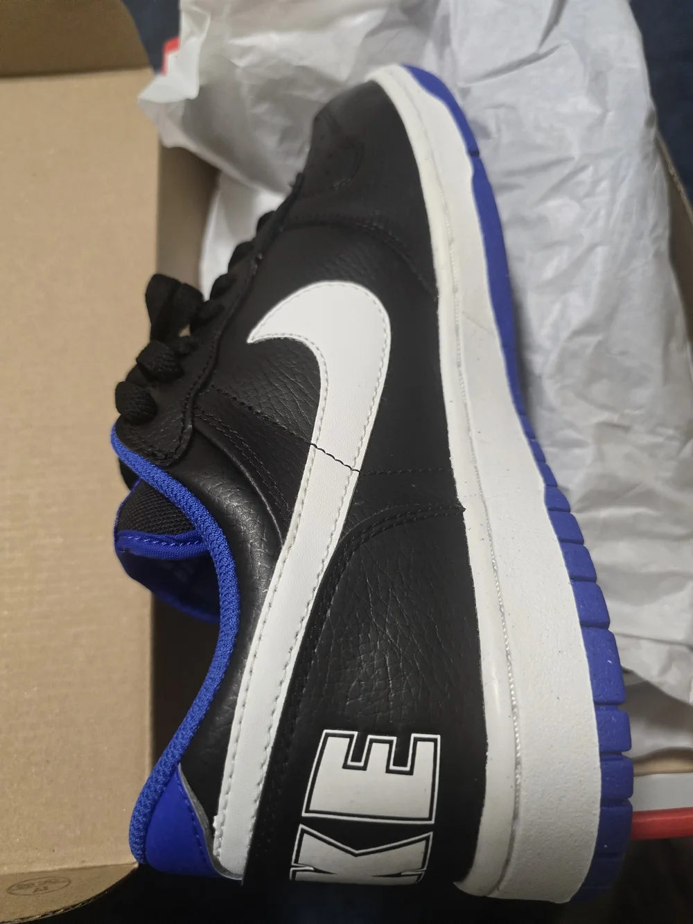 Nike Black/White/Royal Low-Top Sneaker